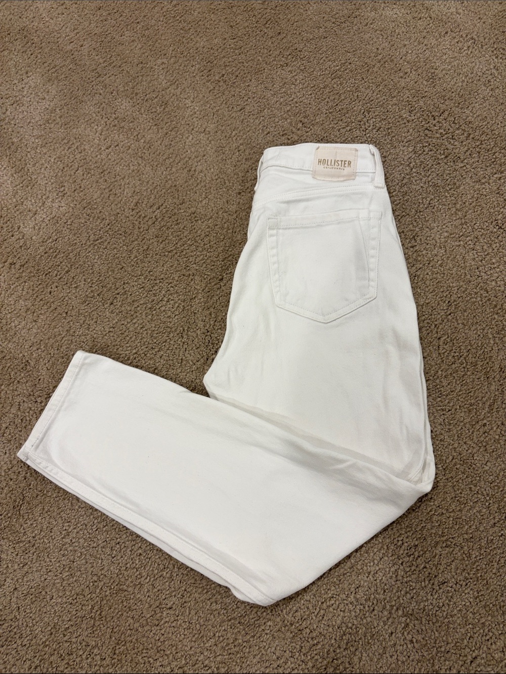 Hollister White Straight-Leg Jeans